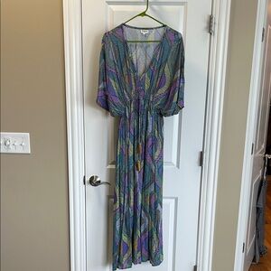 Cost Plus World Market Vibrant Patterned Maxi Dress